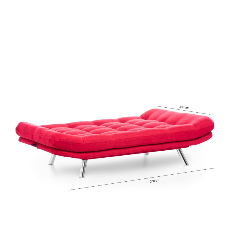 3-Seat Sofa-Bed Misa Sofabed - Red Red