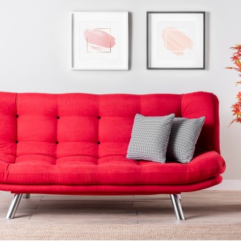 3-Seat Sofa-Bed Misa Sofabed - Red Red