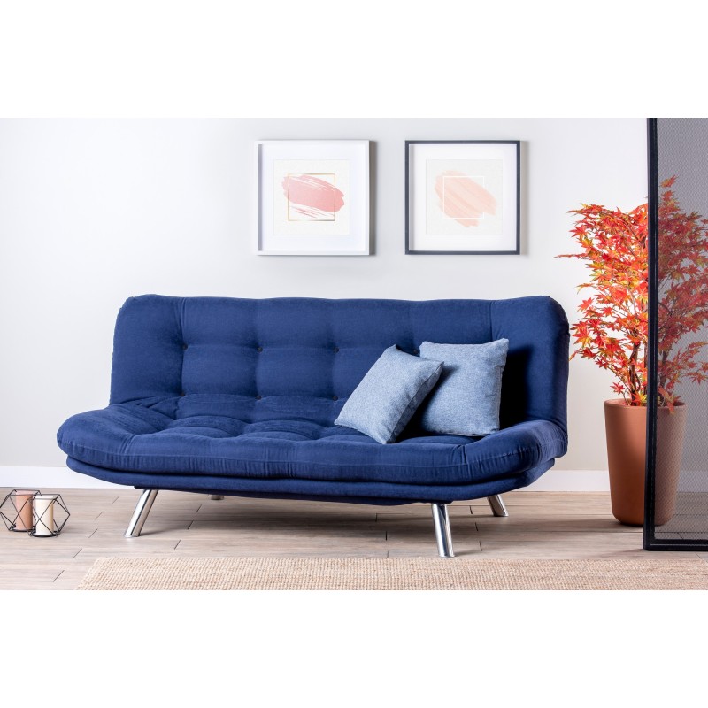 3-Seat Sofa-Bed Misa Sofabed - Navy Blue Navy Blue