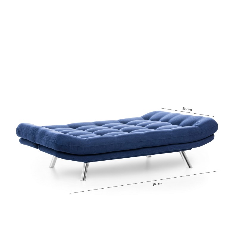 3-Seat Sofa-Bed Misa Sofabed - Navy Blue Navy Blue