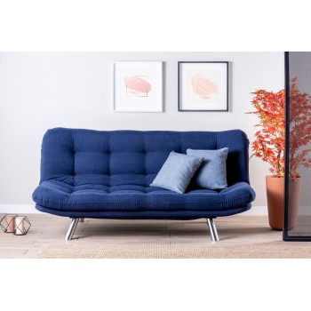 3-Seat Sofa-Bed Misa Sofabed - Navy Blue Navy Blue