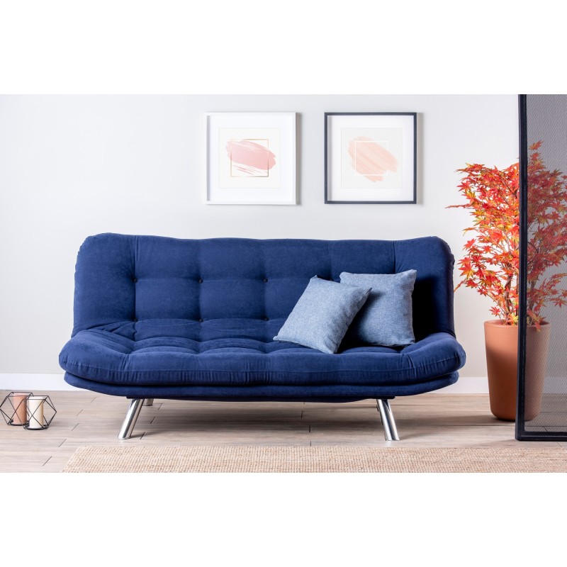 3-Seat Sofa-Bed Misa Sofabed - Navy Blue Navy Blue
