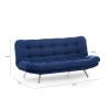 3-Seat Sofa-Bed Misa Sofabed - Navy Blue Navy Blue
