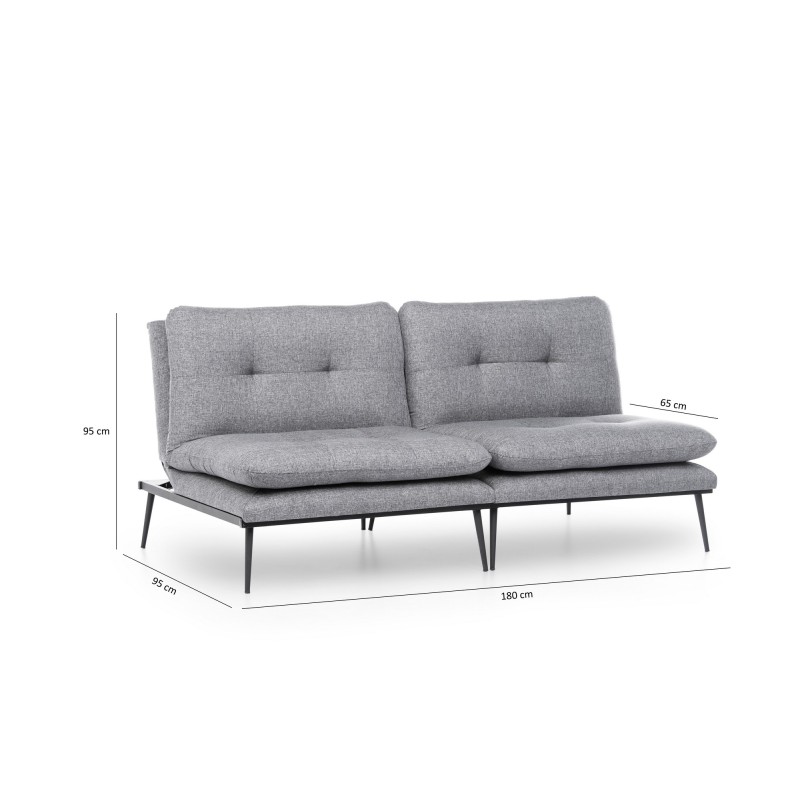 3-Seat Sofa-Bed Martin Sofabed - Grey GR110 Grey