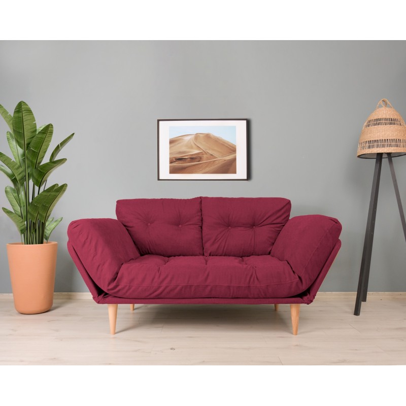 3-Seat Sofa-Bed Nina Daybed - Dark Red GR105 Dark Red