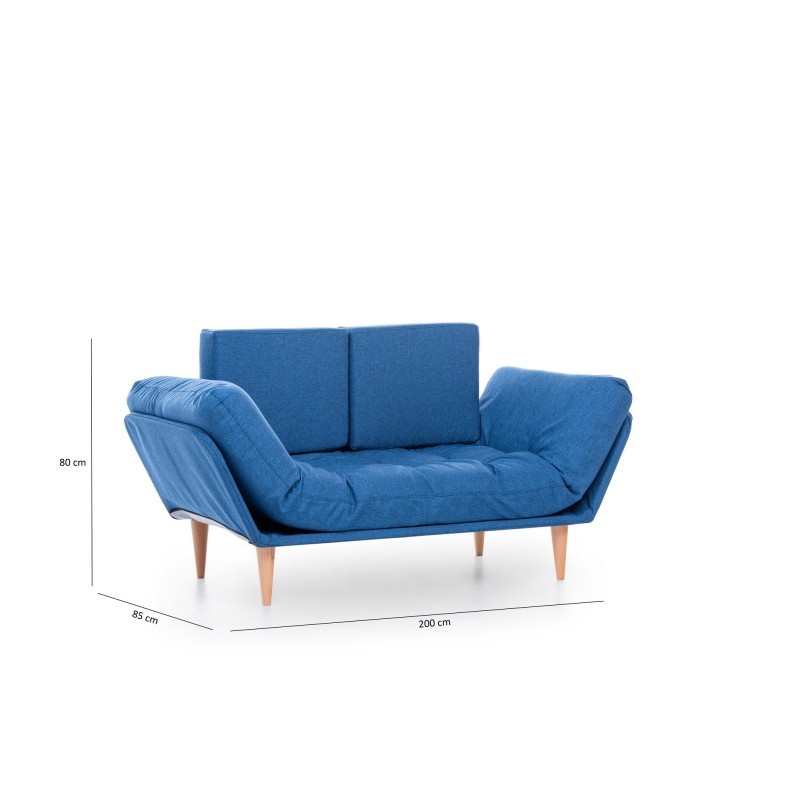 3-Seat Sofa-Bed Nina Daybed - Parliament Blue GR108 Parliament Blue