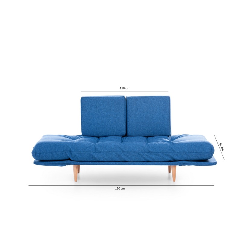 3-Seat Sofa-Bed Nina Daybed - Parliament Blue GR108 Parliament Blue