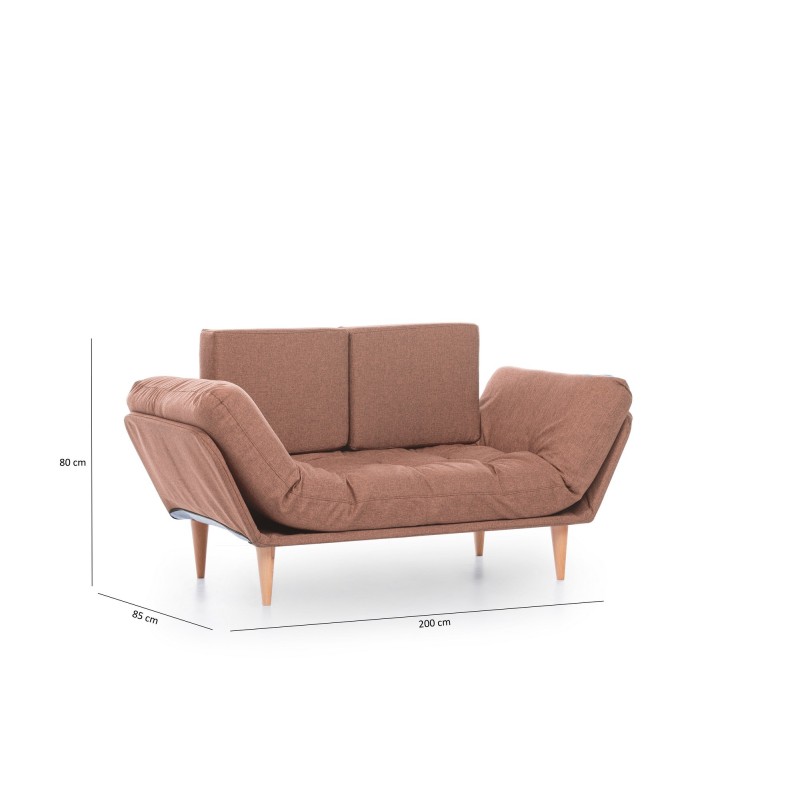 3-Seat Sofa-Bed Nina Daybed - Light Brown GR102 Light Brown