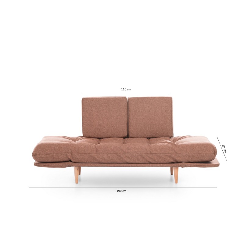 3-Seat Sofa-Bed Nina Daybed - Light Brown GR102 Light Brown