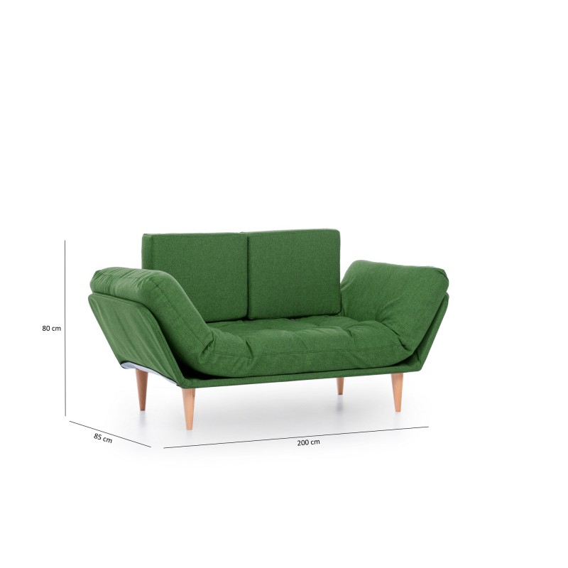 Atelier del Sofa 3-Seat Sofa-Bed Nina Daybed - Green GR106 Green