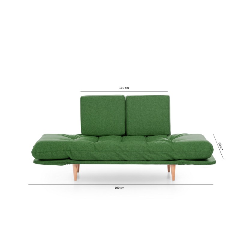 Atelier del Sofa 3-Seat Sofa-Bed Nina Daybed - Green GR106 Green