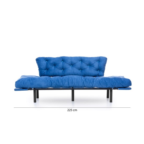 Τριθέσιος Καναπές Κρεβάτι - Nitta Triple - Χρώμα Μπλε - 185x70x85εκ Τριθέσιος Καναπές Κρεβάτι - Nitta Triple - Χρώμα Μπλε - 185x70x85εκ
