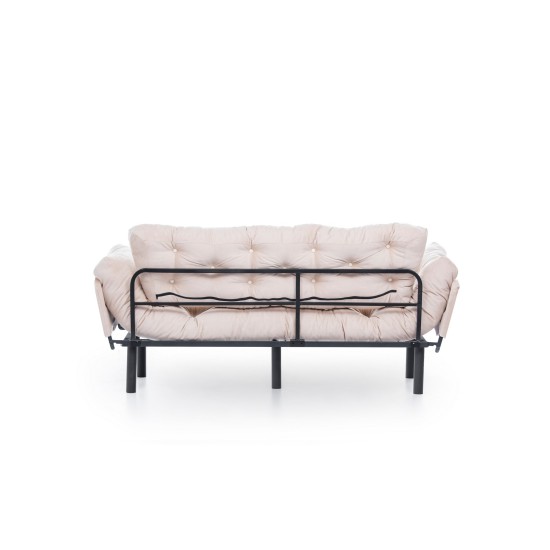 Τριθέσιος Καναπές Κρεβάτι Nitta - Χρώμα Cream - 185x70x85εκ