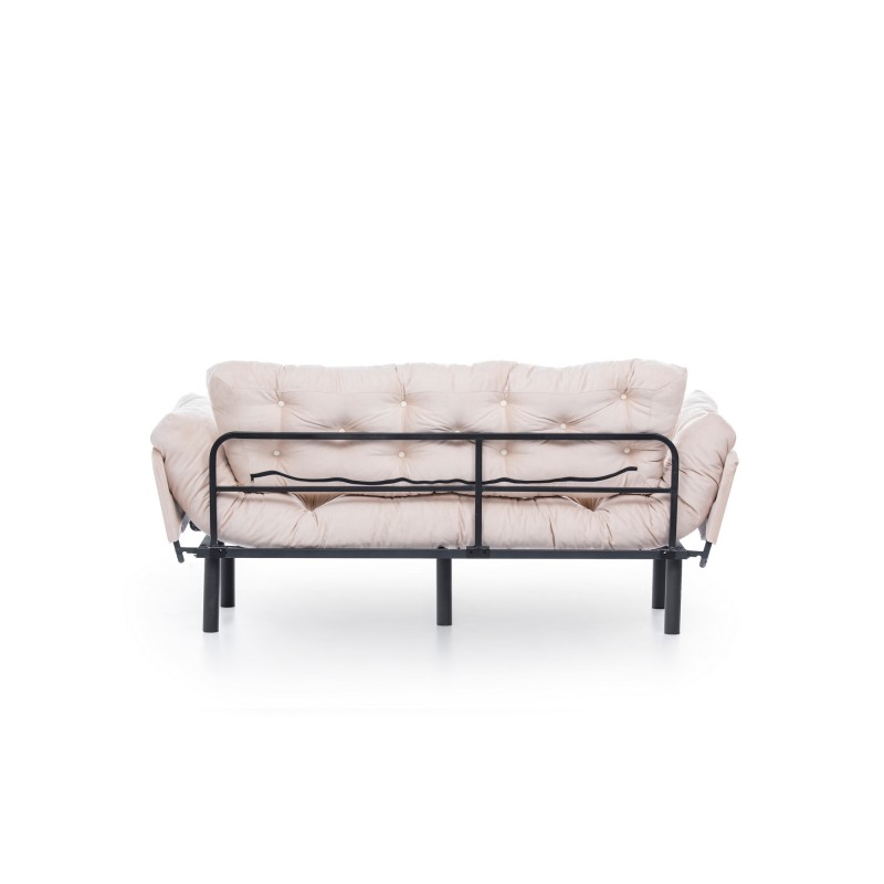 Τριθέσιος Καναπές Κρεβάτι Nitta - Χρώμα Cream - 185x70x85εκ