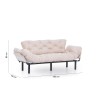 Τριθέσιος Καναπές Κρεβάτι Nitta - Χρώμα Cream - 185x70x85εκ