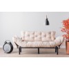 Τριθέσιος Καναπές Κρεβάτι Nitta - Χρώμα Cream - 185x70x85εκ