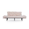 Τριθέσιος Καναπές Κρεβάτι Nitta - Χρώμα Cream - 185x70x85εκ