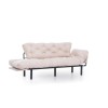 Τριθέσιος Καναπές Κρεβάτι Nitta - Χρώμα Cream - 185x70x85εκ
