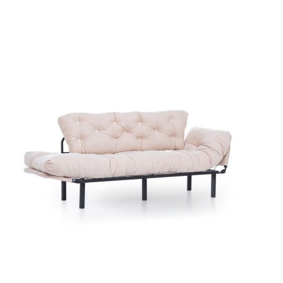 Τριθέσιος Καναπές Κρεβάτι Nitta - Χρώμα Cream - 185x70x85εκ