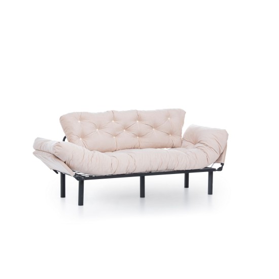 Τριθέσιος Καναπές Κρεβάτι Nitta - Χρώμα Cream - 185x70x85εκ