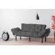 Καναπές Κρεβάτι 3θέσιος Nitta Triple - Χρώμα Γκρι - 185x70x85εκ