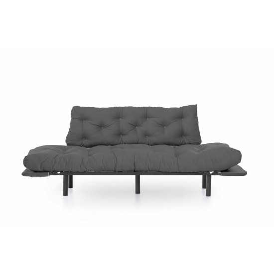 Καναπές Κρεβάτι 3θέσιος Nitta Triple - Χρώμα Γκρι - 185x70x85εκ