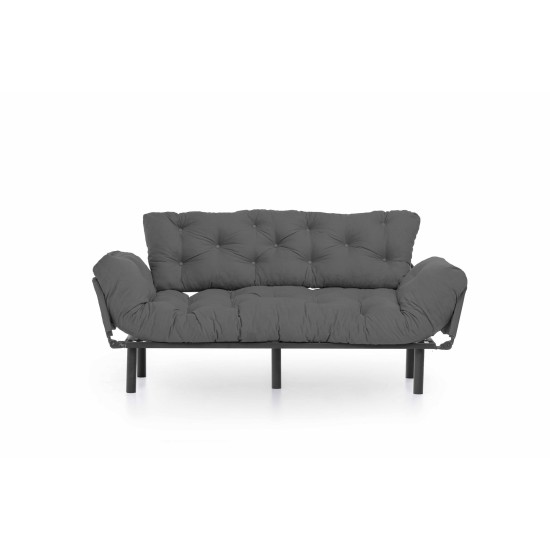 Καναπές Κρεβάτι 3θέσιος Nitta Triple - Χρώμα Γκρι - 185x70x85εκ