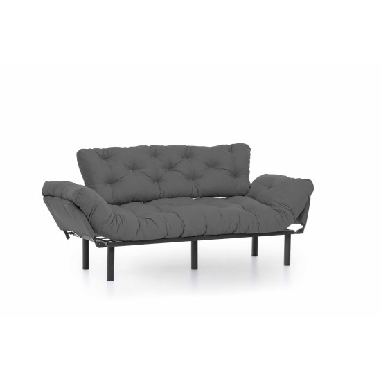 Καναπές Κρεβάτι 3θέσιος Nitta Triple - Χρώμα Γκρι - 185x70x85εκ