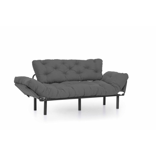 Καναπές Κρεβάτι 3θέσιος Nitta Triple - Χρώμα Γκρι - 185x70x85εκ