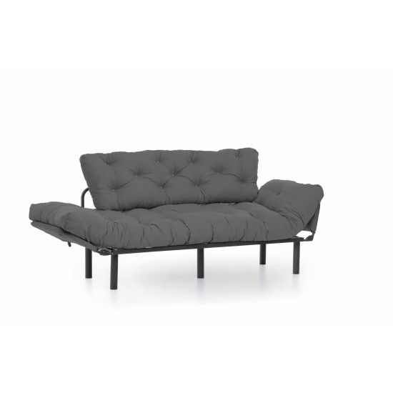 Καναπές Κρεβάτι 3θέσιος Nitta Triple - Χρώμα Γκρι - 185x70x85εκ