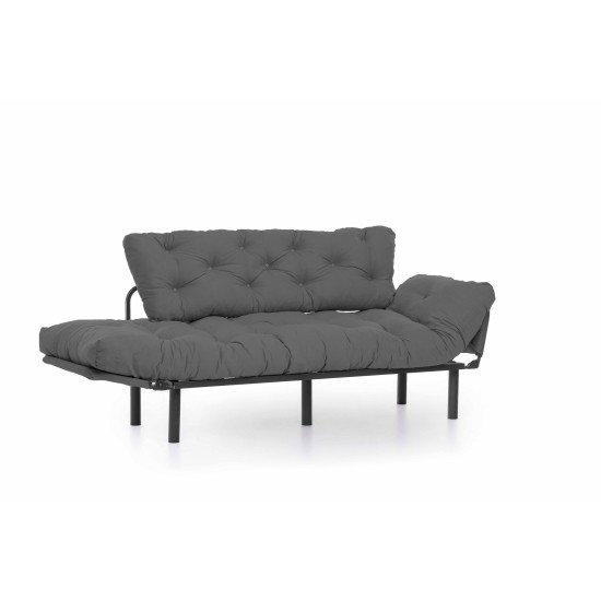 Καναπές Κρεβάτι 3θέσιος Nitta Triple - Χρώμα Γκρι - 185x70x85εκ