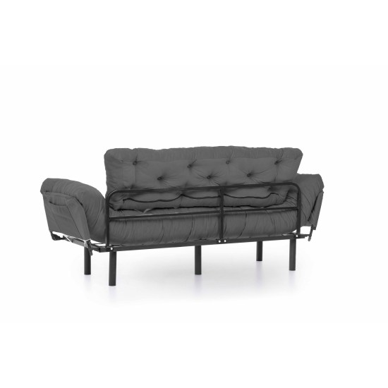 Καναπές Κρεβάτι 3θέσιος Nitta Triple - Χρώμα Γκρι - 185x70x85εκ