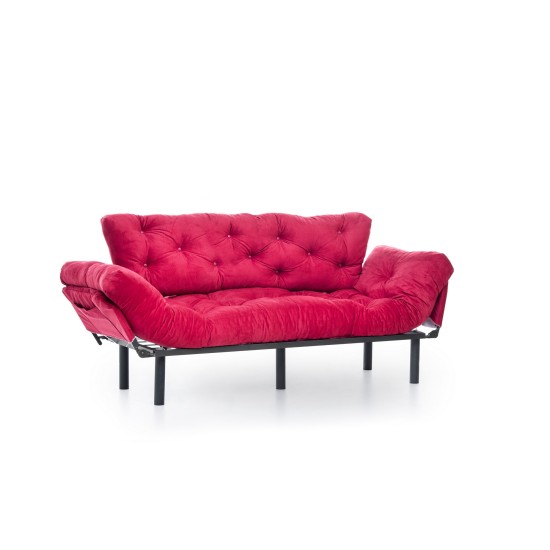 Τριθέσιος Καναπές Κρεβάτι - Nitta Triple - Χρώμα Maroon - 185x70x85εκ Τριθέσιος Καναπές Κρεβάτι - Nitta Triple - Χρώμα Maroon - 185x70x85εκ