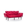 Τριθέσιος Καναπές Κρεβάτι - Nitta Triple - Χρώμα  Maroon - 185x70x85εκ