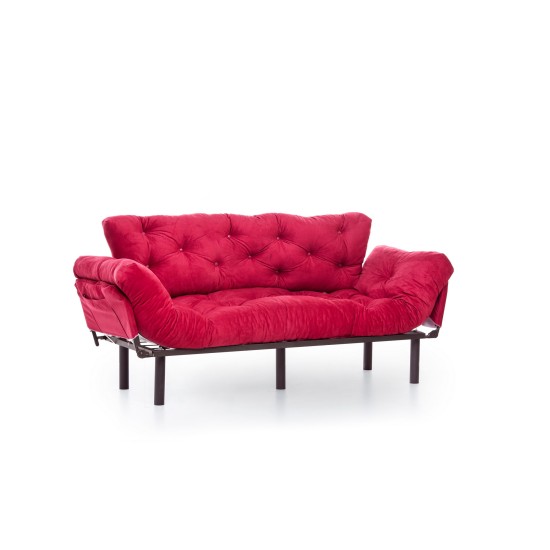 Τριθέσιος Καναπές Κρεβάτι - Nitta Triple - Χρώμα Maroon - 185x70x85εκ Τριθέσιος Καναπές Κρεβάτι - Nitta Triple - Χρώμα Maroon - 185x70x85εκ