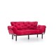 Τριθέσιος Καναπές Κρεβάτι - Nitta Triple - Χρώμα Maroon - 185x70x85εκ Τριθέσιος Καναπές Κρεβάτι - Nitta Triple - Χρώμα Maroon - 185x70x85εκ