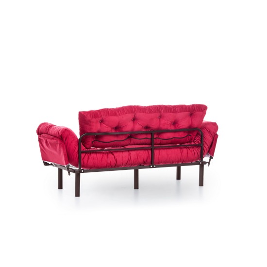 Τριθέσιος Καναπές Κρεβάτι - Nitta Triple - Χρώμα Maroon - 185x70x85εκ Τριθέσιος Καναπές Κρεβάτι - Nitta Triple - Χρώμα Maroon - 185x70x85εκ