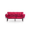 Τριθέσιος Καναπές Κρεβάτι - Nitta Triple - Χρώμα  Maroon - 185x70x85εκ