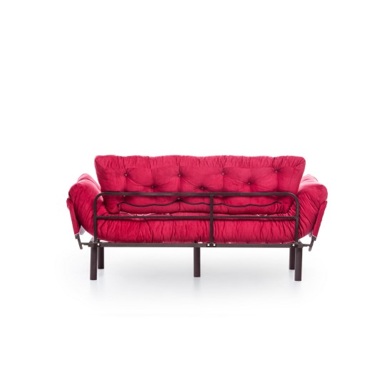 Τριθέσιος Καναπές Κρεβάτι - Nitta Triple - Χρώμα Maroon - 185x70x85εκ Τριθέσιος Καναπές Κρεβάτι - Nitta Triple - Χρώμα Maroon - 185x70x85εκ