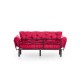 Τριθέσιος Καναπές Κρεβάτι - Nitta Triple - Χρώμα Maroon - 185x70x85εκ Τριθέσιος Καναπές Κρεβάτι - Nitta Triple - Χρώμα Maroon - 185x70x85εκ