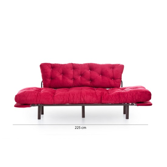 Τριθέσιος Καναπές Κρεβάτι - Nitta Triple - Χρώμα Maroon - 185x70x85εκ Τριθέσιος Καναπές Κρεβάτι - Nitta Triple - Χρώμα Maroon - 185x70x85εκ
