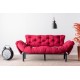 Τριθέσιος Καναπές Κρεβάτι - Nitta Triple - Χρώμα Maroon - 185x70x85εκ Τριθέσιος Καναπές Κρεβάτι - Nitta Triple - Χρώμα Maroon - 185x70x85εκ