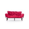 Τριθέσιος Καναπές Κρεβάτι - Nitta Triple - Χρώμα  Maroon - 185x70x85εκ