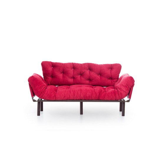 Τριθέσιος Καναπές Κρεβάτι - Nitta Triple - Χρώμα Maroon - 185x70x85εκ Τριθέσιος Καναπές Κρεβάτι - Nitta Triple - Χρώμα Maroon - 185x70x85εκ