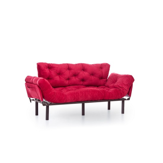 Τριθέσιος Καναπές Κρεβάτι - Nitta Triple - Χρώμα Maroon - 185x70x85εκ Τριθέσιος Καναπές Κρεβάτι - Nitta Triple - Χρώμα Maroon - 185x70x85εκ