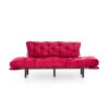 Τριθέσιος Καναπές Κρεβάτι - Nitta Triple - Χρώμα  Maroon - 185x70x85εκ