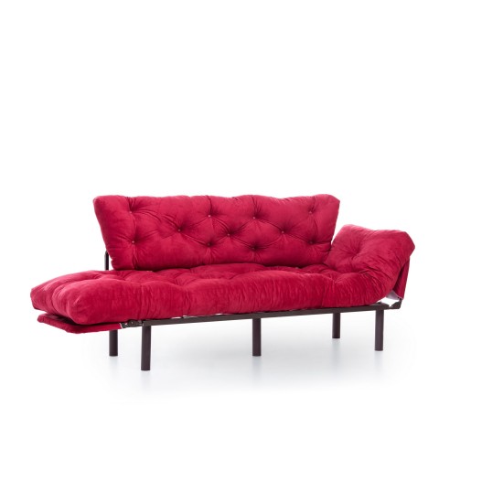 Τριθέσιος Καναπές Κρεβάτι - Nitta Triple - Χρώμα Maroon - 185x70x85εκ Τριθέσιος Καναπές Κρεβάτι - Nitta Triple - Χρώμα Maroon - 185x70x85εκ