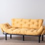 Τριθέσιος Καναπές Κρεβάτι Nitta - Χρώμα Κίτρινο - 185x70x85εκ