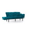 Τριθέσιος Καναπές Κρεβάτι Nitta - Χρώμα Petrol - 185x70x85εκ