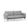 3-Seat Sofa-Bed Ron Sofabed - Grey GR111 Grey